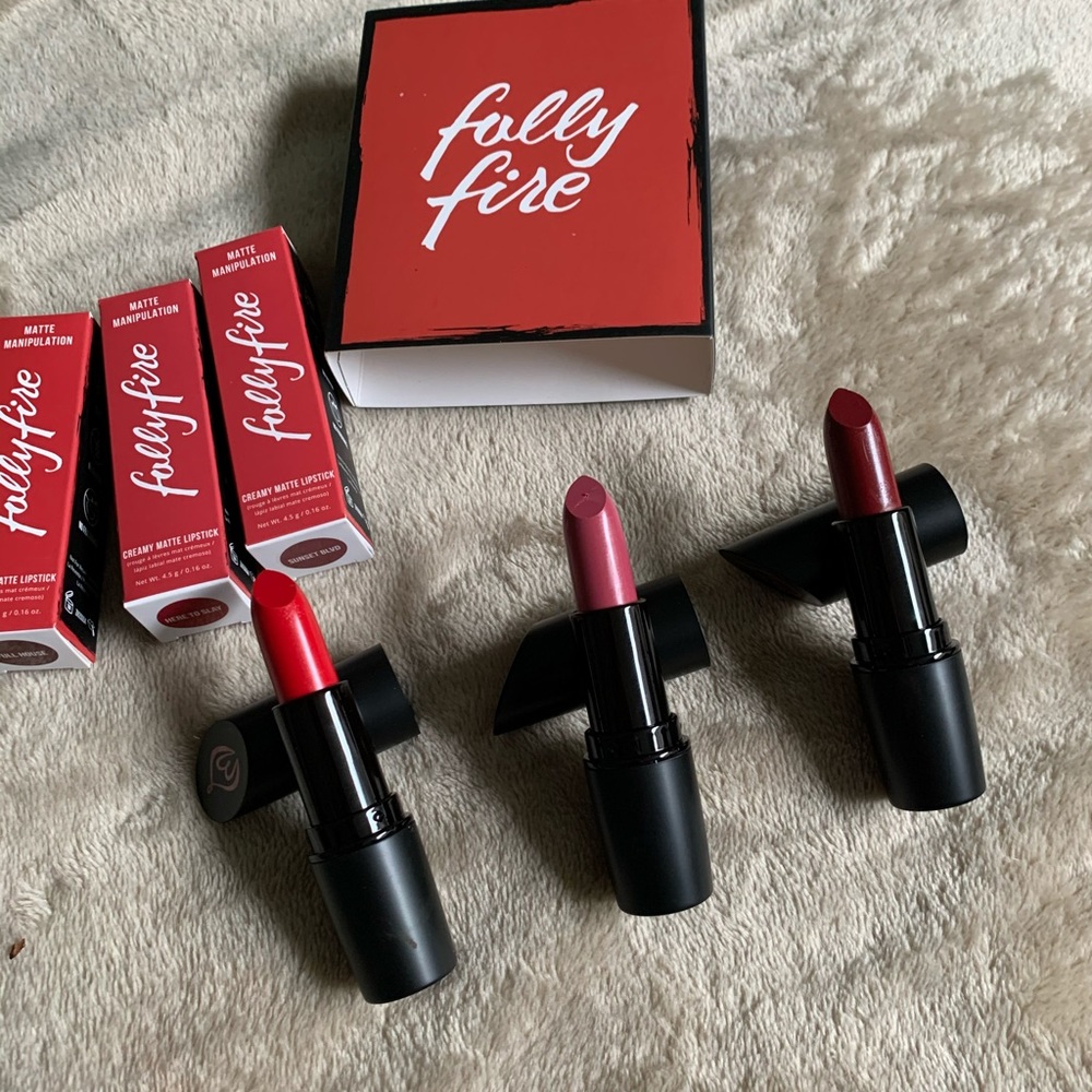 Fully Fire Expensive Habits Lipstick Set Trio BNIB